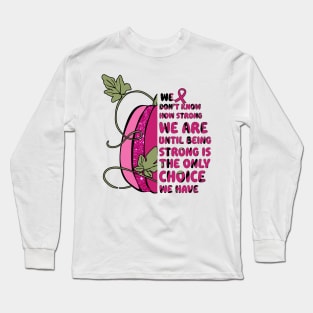 Breast Cancer Awareness pink pumpkin Long Sleeve T-Shirt